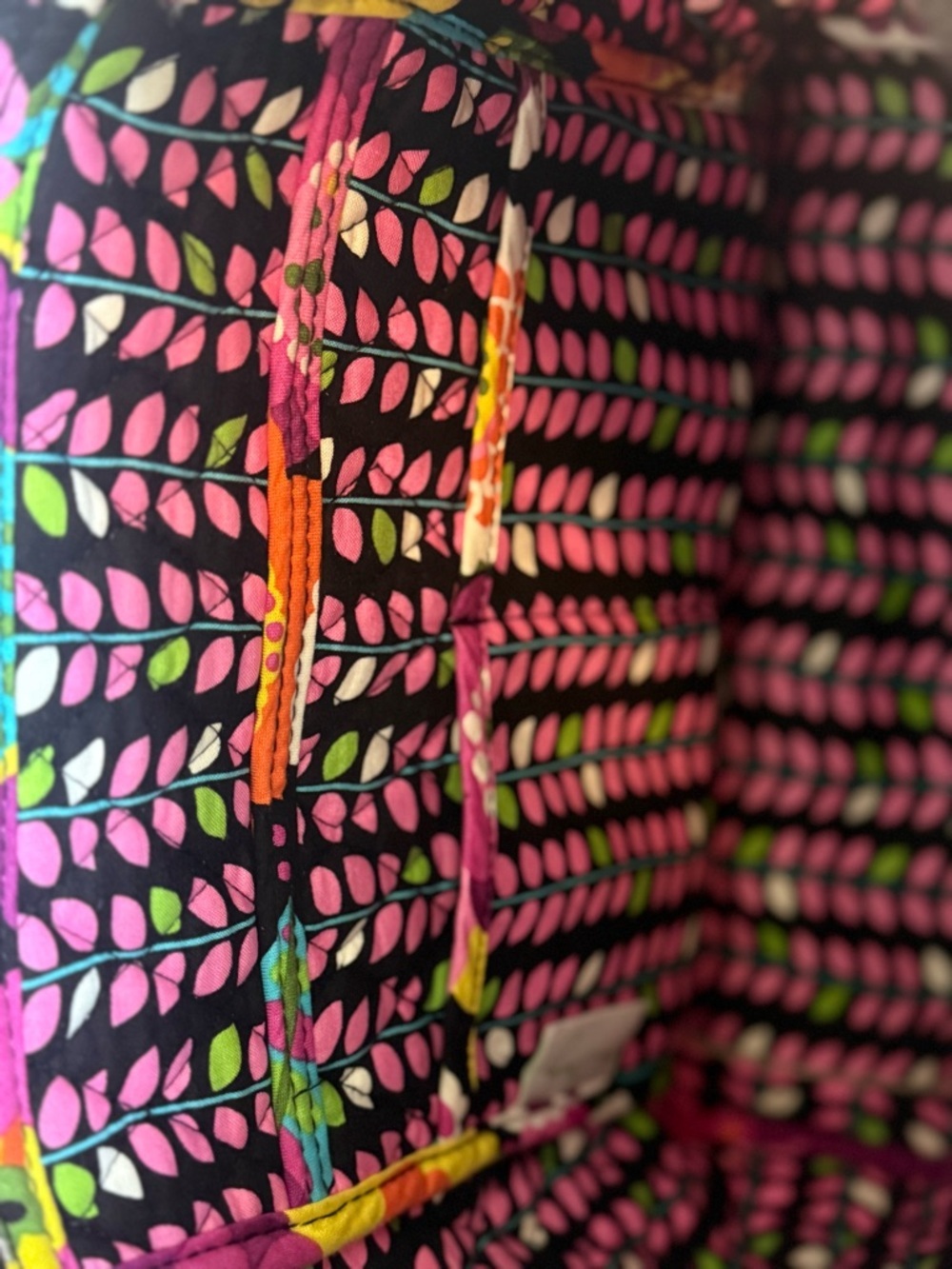 Vera Bradley VaVa Bloom Quilted Floral Tote Bag - Picture 9 of 10